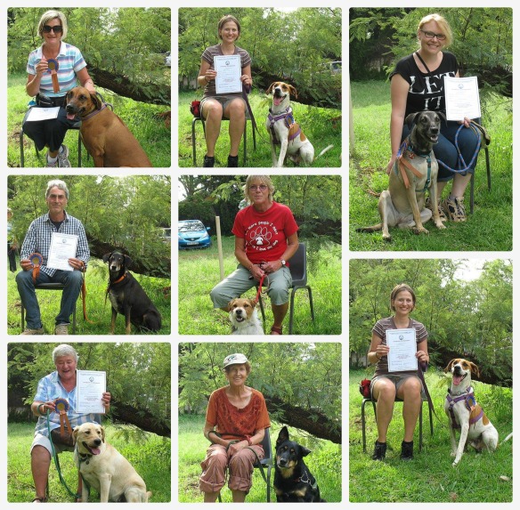 A big round of aplause for the full 'Dog on the Couch' KUSA Canine Good Citizen graduating class!